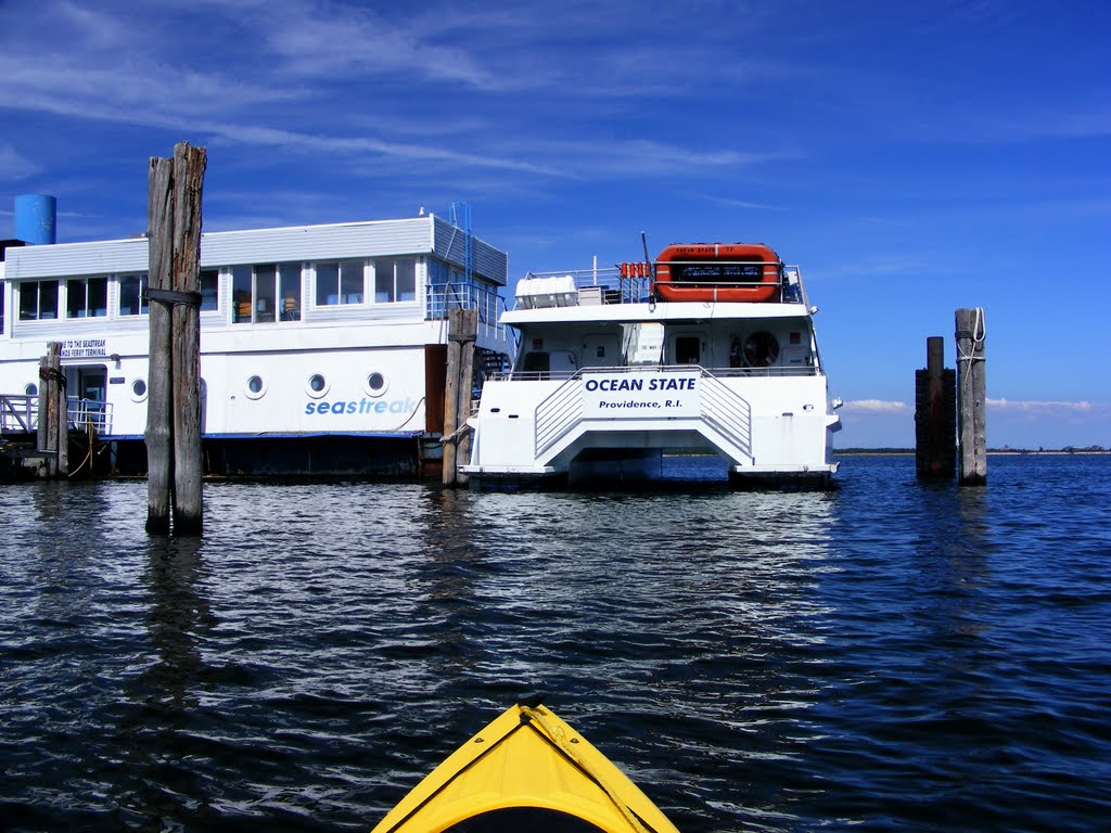 SeaStreak Floating Ferry Terminal & Ferry 'Ocean State' - Sandy Hook Bay - Highlands, NJ - 9.19.2011 by John Moura