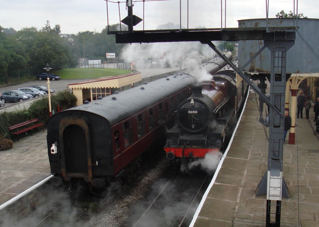 Steam Train at Ramsbottom Station by Chris Pracy