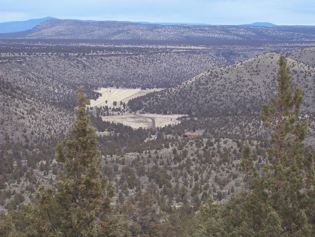 Looking down from Sandy Hill (Millican riding area) by Terry Avery