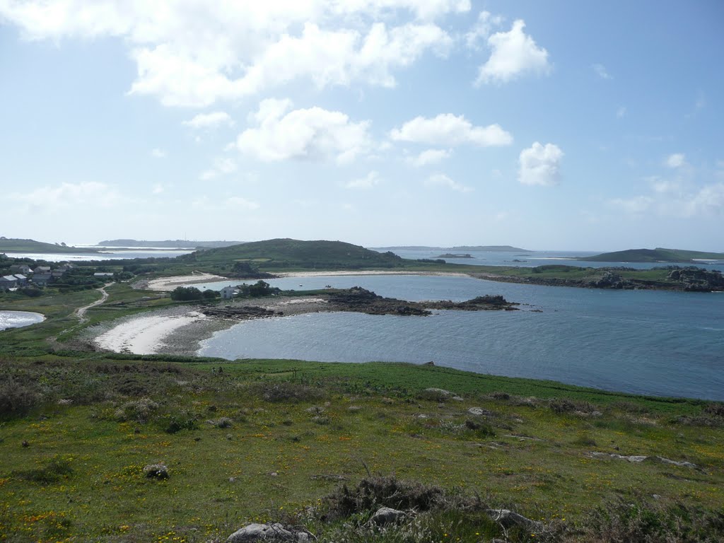 Hell Bay from Gweal Hill, Bryher by D T Macdonald