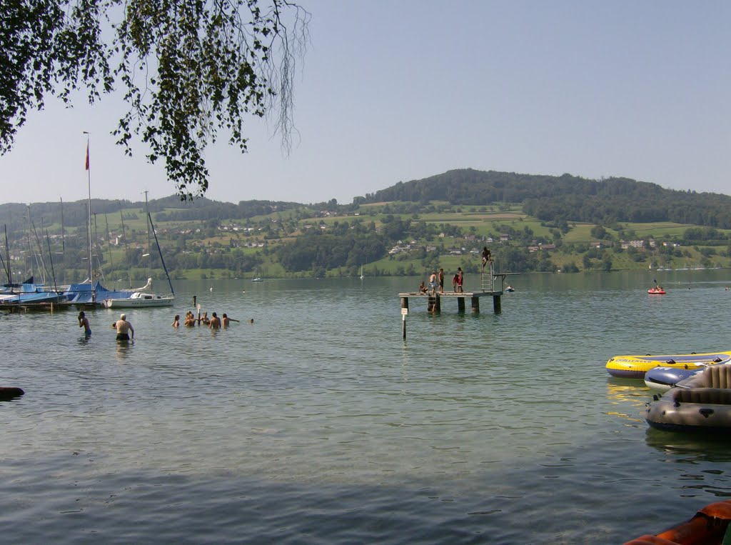 Arbeiterstrandbad Tennwil, Hallwilersee by Alois Amrein