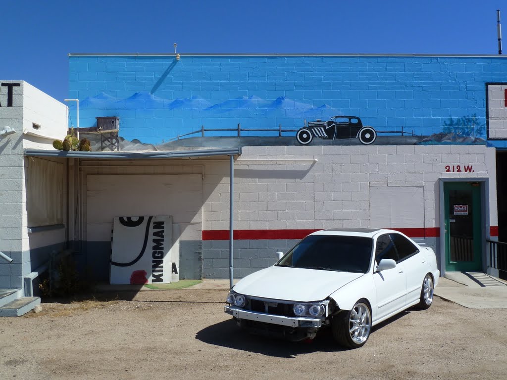 Kingman, AZ: W Wall Canada Mart Murals, Hot Rods, 2011 by tceng