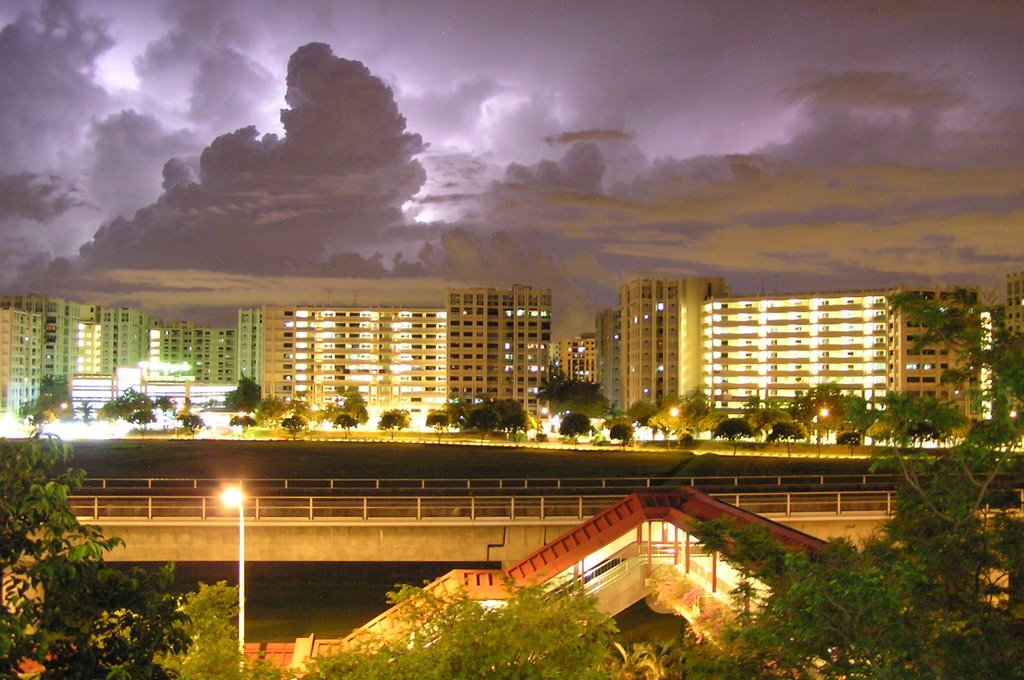 Night view from Blk 860 by cyiamlee