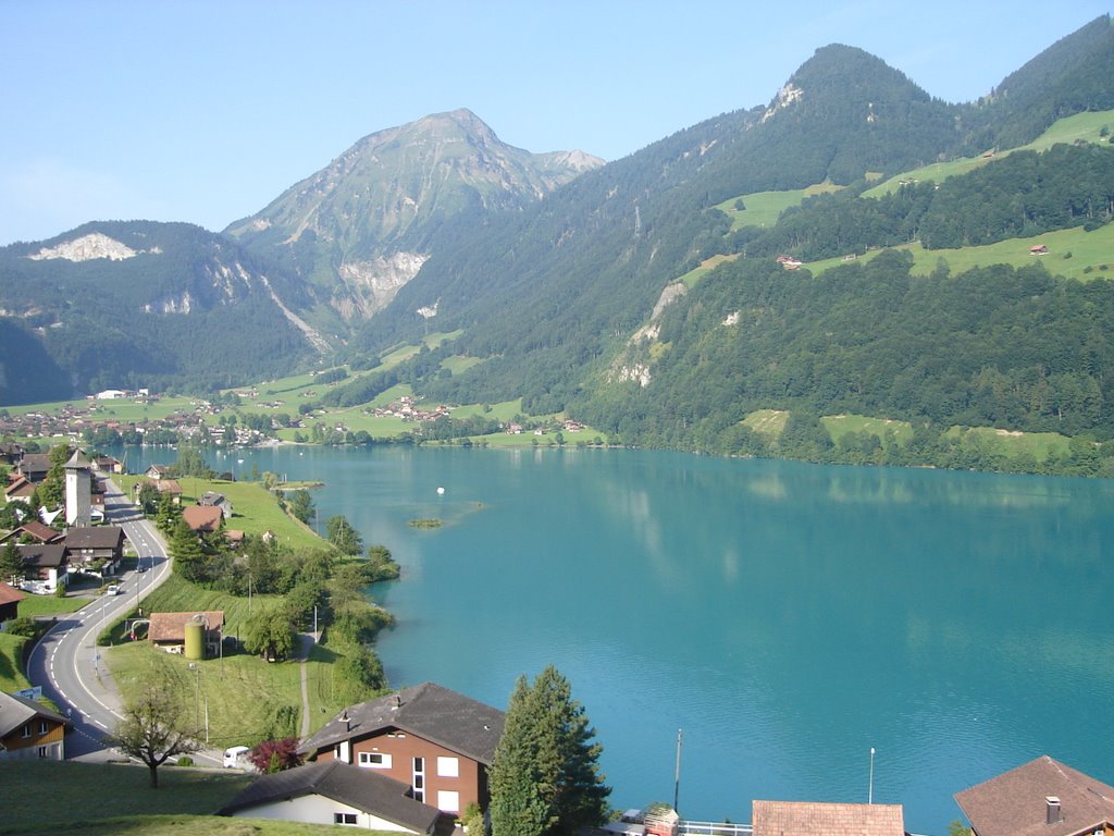 SWITZERLAND, OBWALDEN: Southward view of Lungernsee and Lungern by Ashraf Nassef