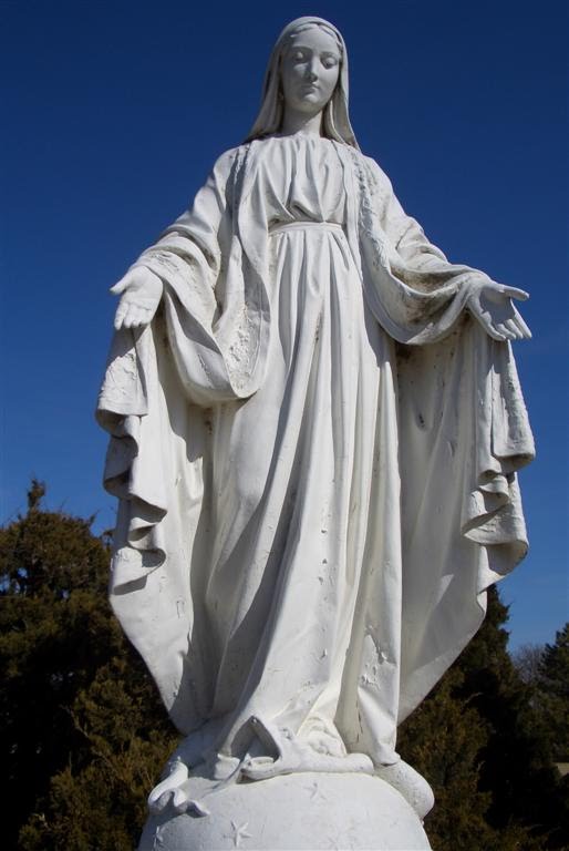 Virgin Mary statue - Cathedral of the Flint Hills, Sacred Heart Church, Paxico,KS by marnox1