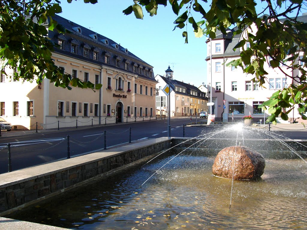 Brand-Erbisdorf - Brunnen am Marktplatz / Hotel "Brander Hof" by K.B. pictures world (Schmoggie89)