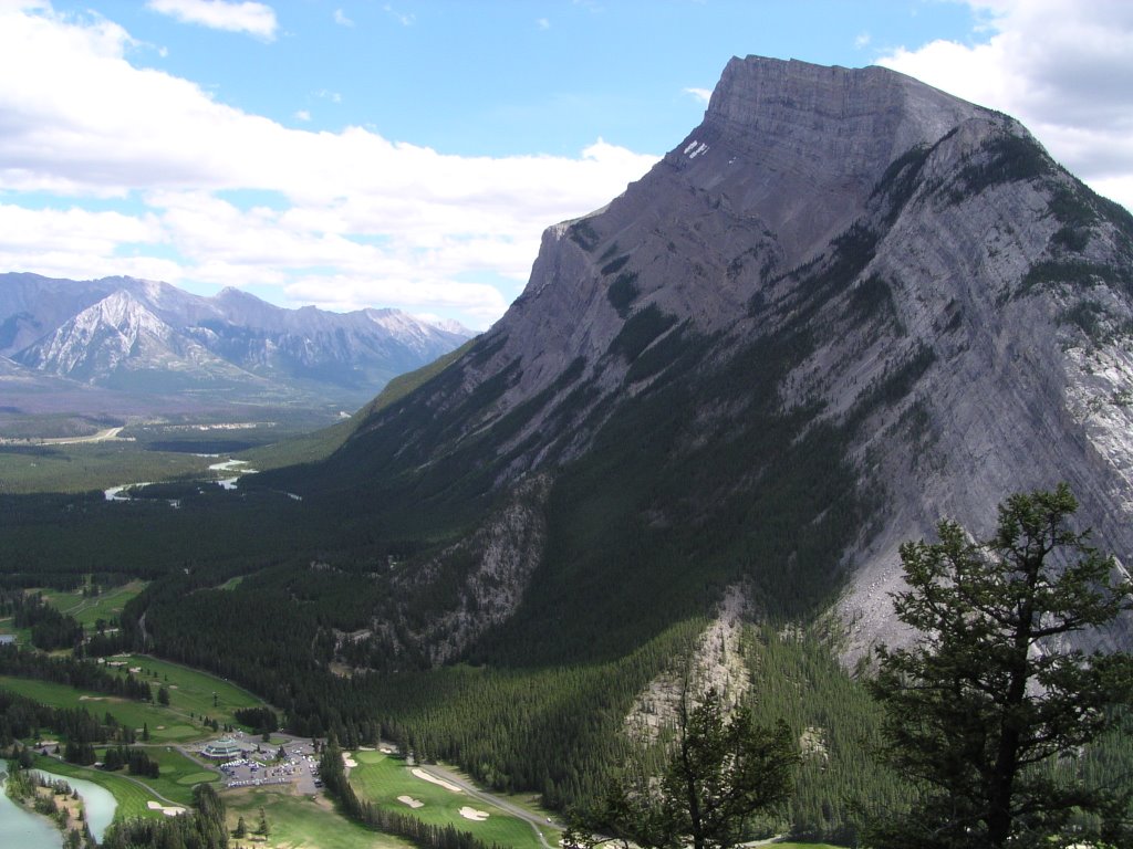 Cliffs of Mount Rundle by Ray Caufield