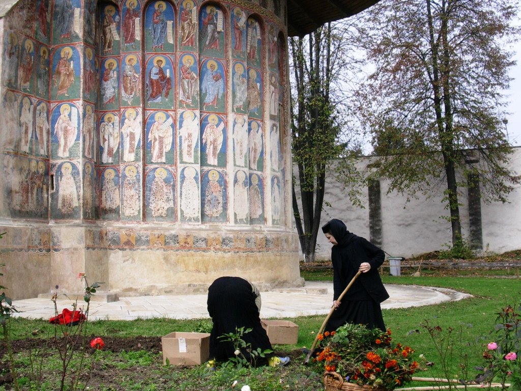 Humor Monastery- Gardening Day by Raki_Man