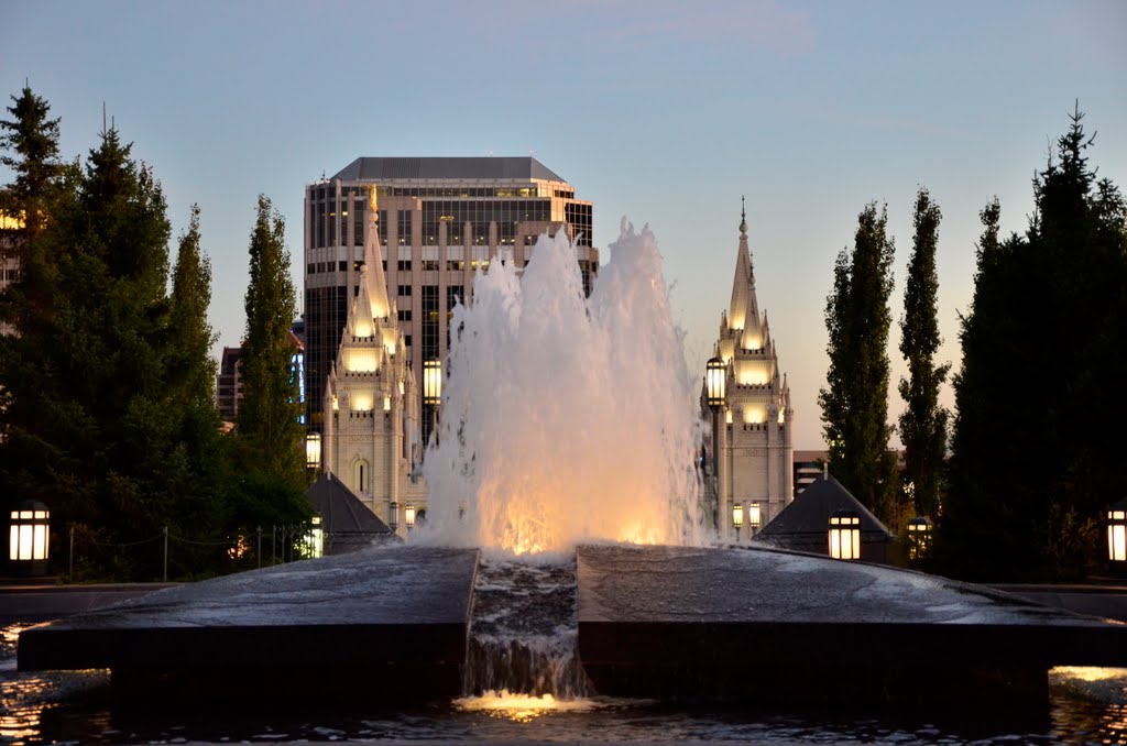 Salt Lake LDS Temple from Conference Center by Ben Steiner