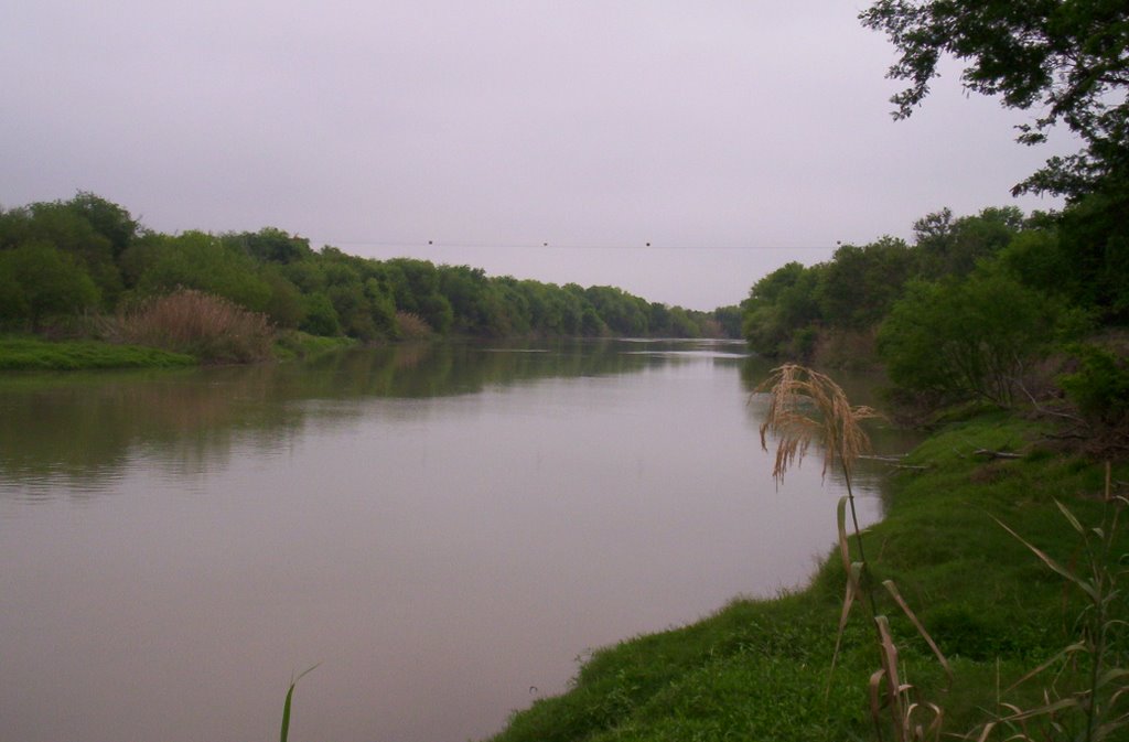 Rio Grande at Los Ebanos, TX hand ferry crossing by Geoffrie Kramer