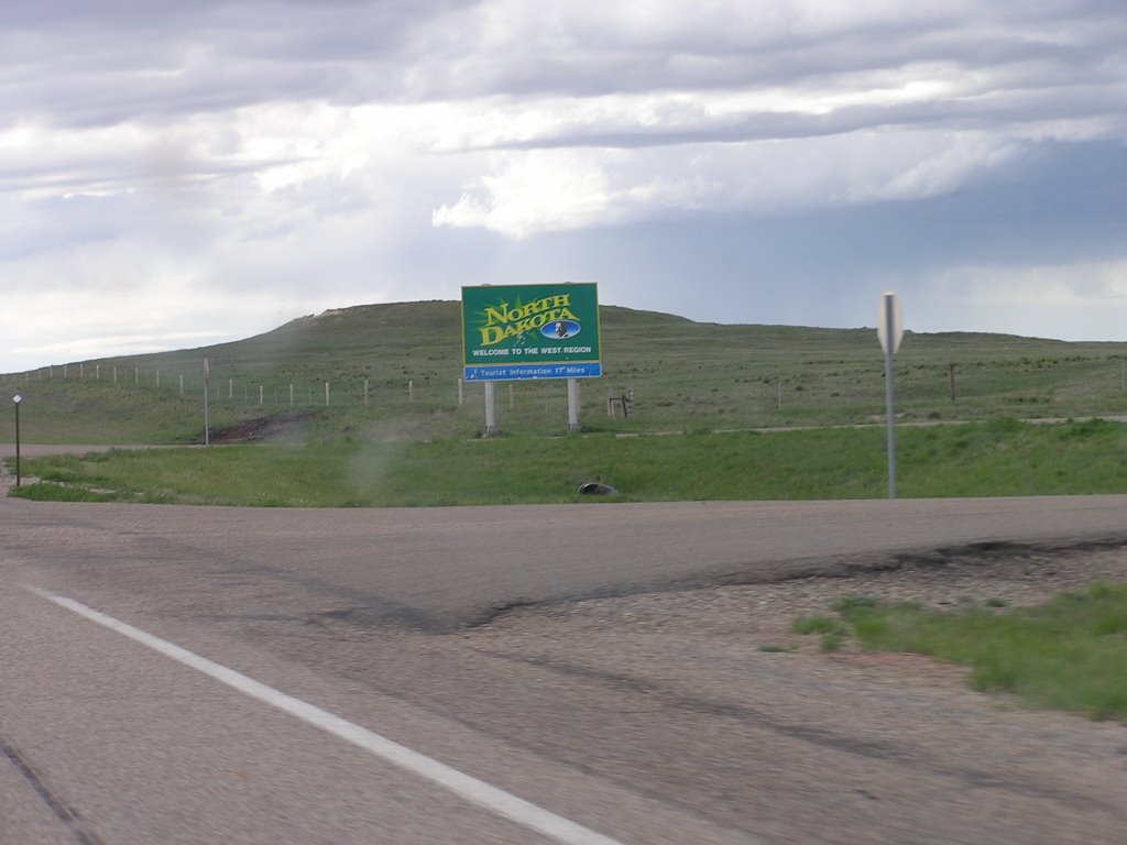 Entering North Dakota on US Highway 85 from South Dakota by Geoffrie Kramer