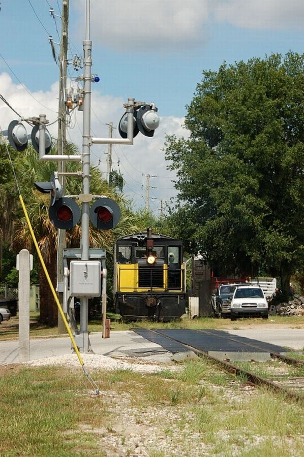 Inland Lakes Railway Tourist Train the "Mount Dora Champion", with GE 45 Ton, Center Cab, Locomotive No. 101 "Herbie" in the lead, at Mount Dora, FL by Scotch Canadian