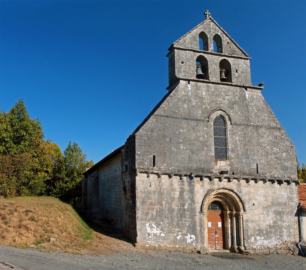 St Martial-de-Valette church - Sept 2011 by Mike Stuckey