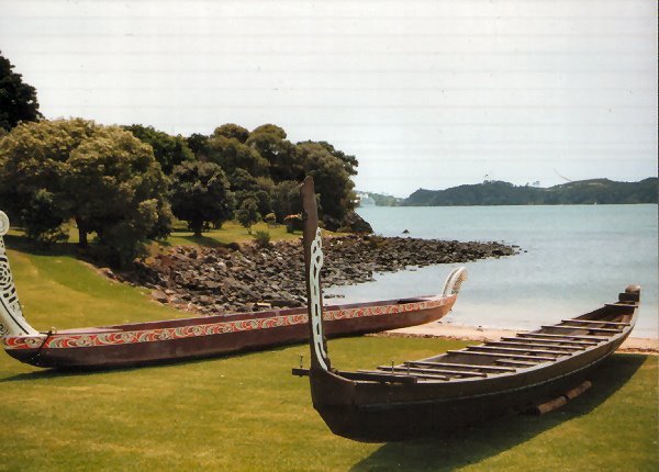 Maori War Canoes, Waitangi, Northland, New Zealand by Chapman