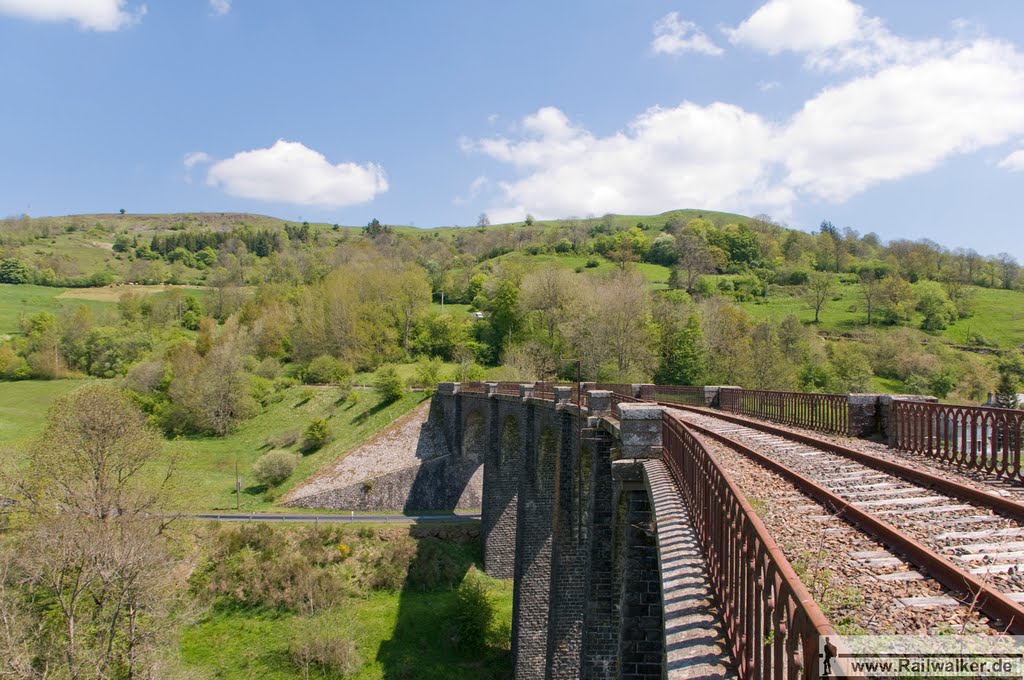 Die Brücke überquert das Tal und die Straße D16 by Railwalker