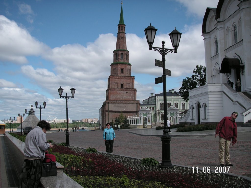 View of ancient tower by Sergey Baybekov