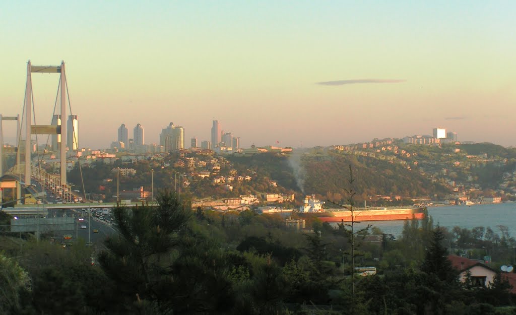 Morning view of Bosphorus Bridge from Asia to Europe by u.korbey