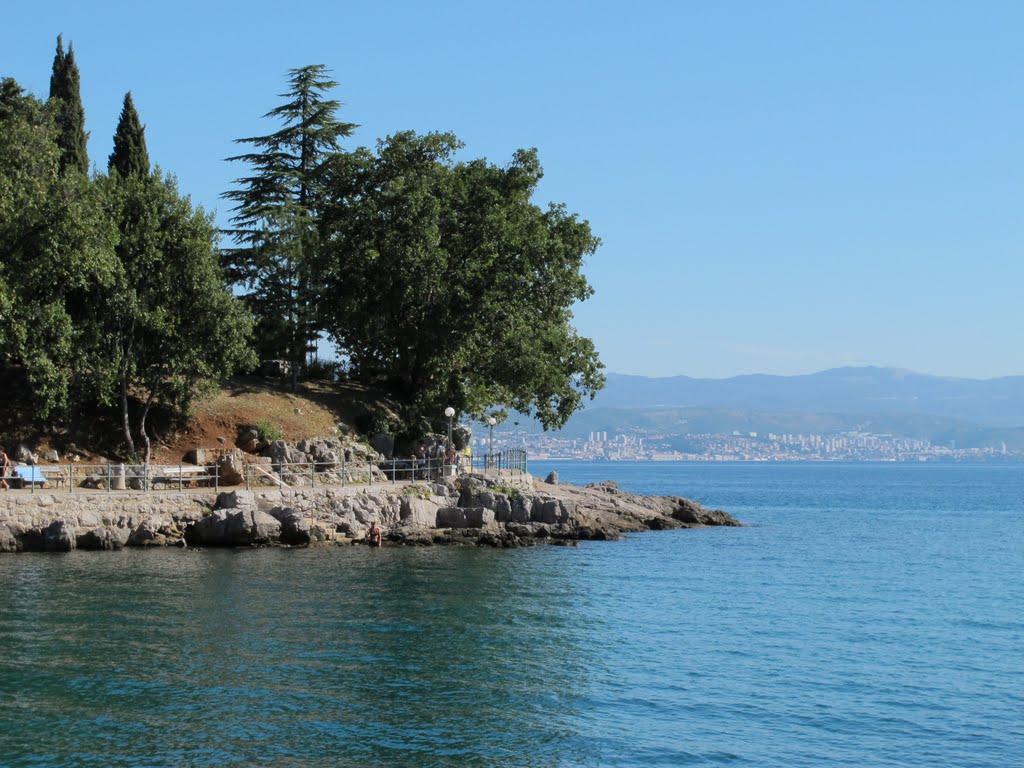 Rijeka on the other side of the Kvarner bay by Gábor Ligeti