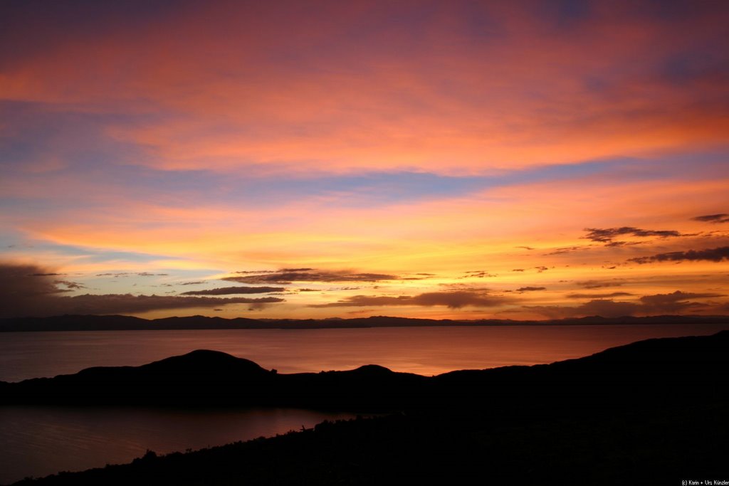 Sunset on Isla del Sol, Lake Titkaka by urs