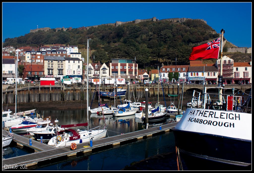 Scarborough harbour and Castle by V1NCE