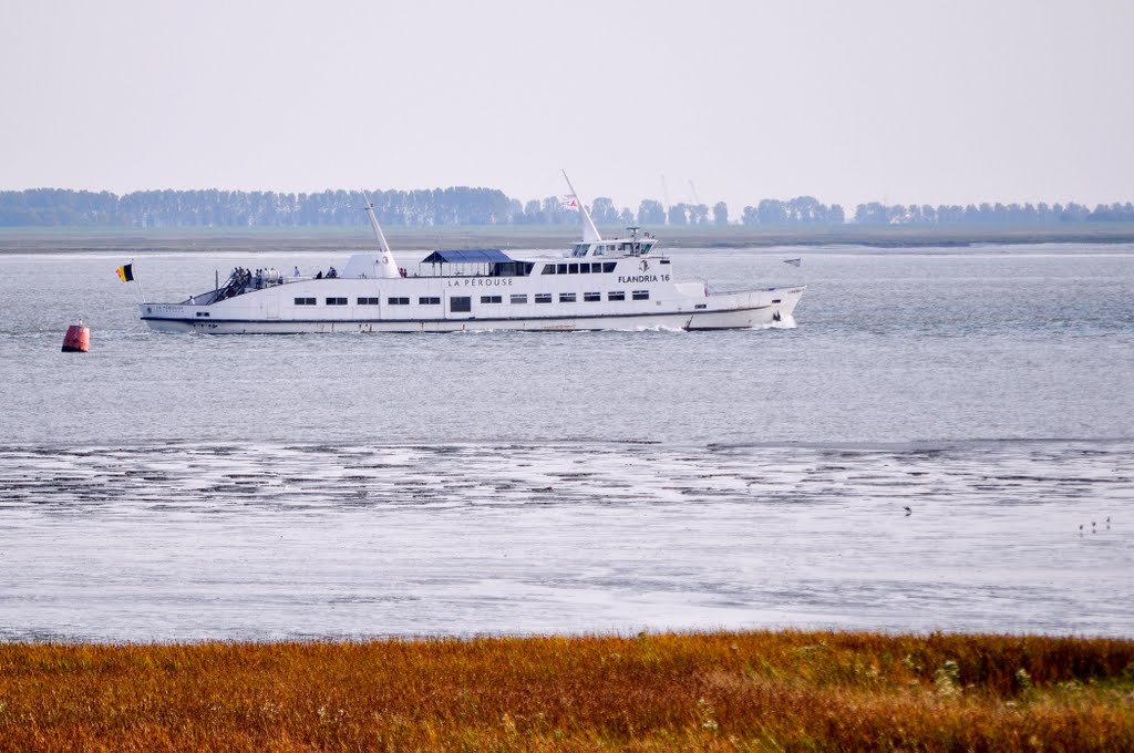 Tourist boat on the Westerschelde near Rilland, Netherlands by © Andre Speek