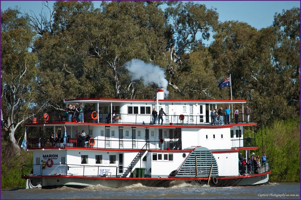 The Marion Paddle Steamer ca 1827 - Mannum by Rainer2