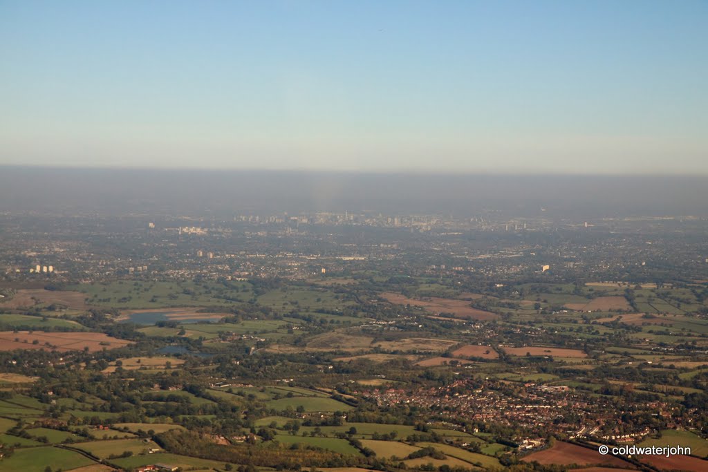 Aerial - from above the M42 looking towards Longbridge and South-west Birmingham by coldwaterjohn