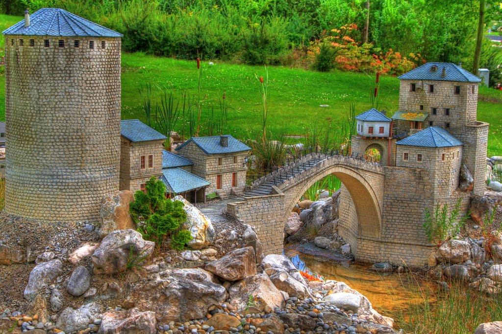 My little trip around the world - summer holidays 2011 / The little world of Minimundus in Meckenbeuren - Southern Germany - Mostar bridge (Bosnia-Herzegovina) by Strucki