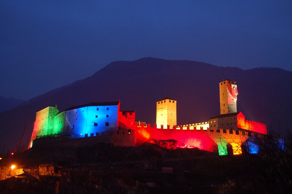 Castelgrande at Carnival by Ian Rossi-Pedruzzi