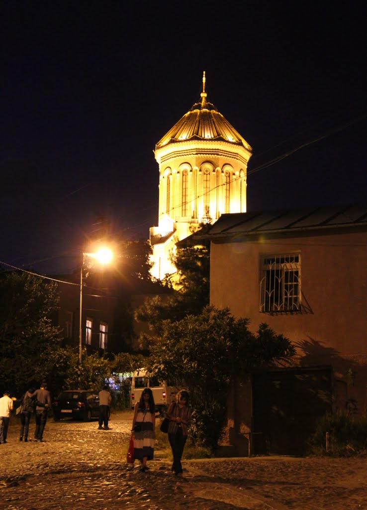 Ночной Тбилиси. Троицкий собор. St. Trinity Cathedral. by Vyacheslav L