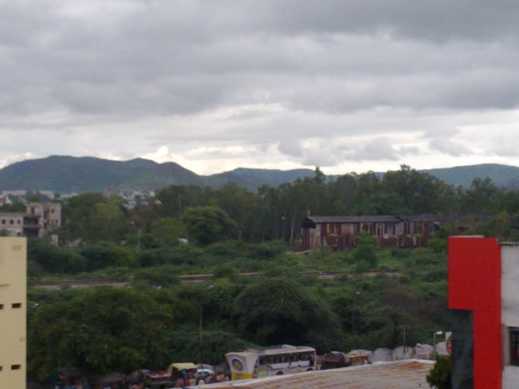 Dabok Hills View from Udiapole Circle at Udaipur by CA NITESH 9414975881