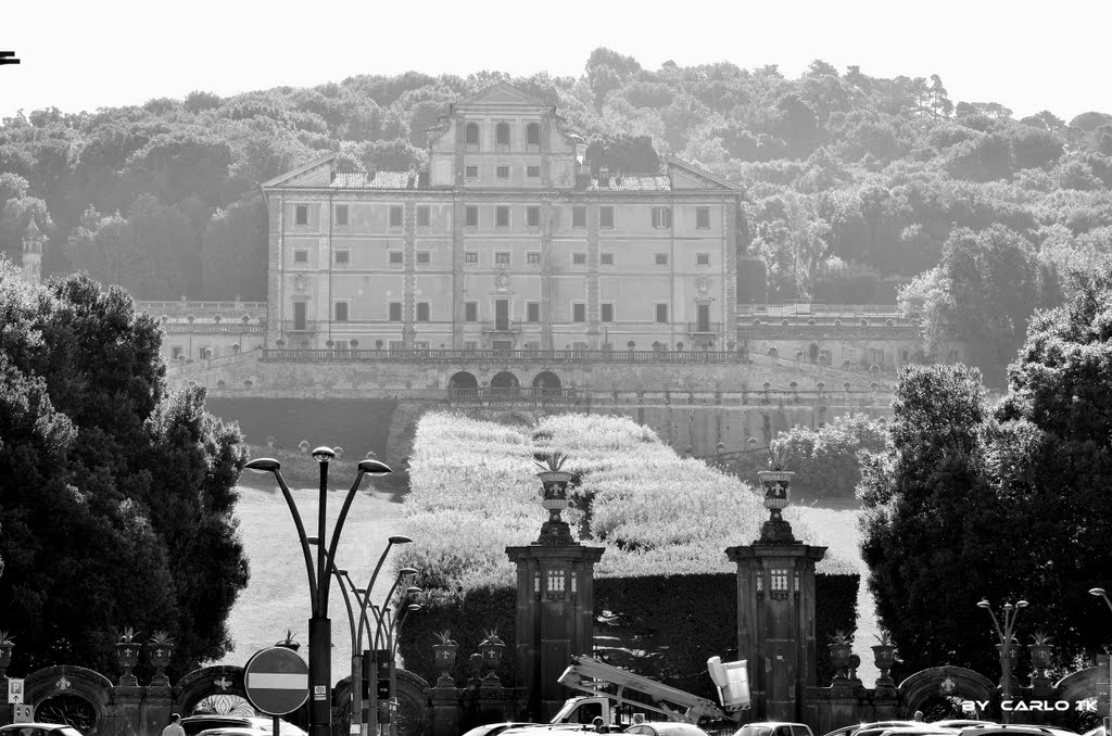 Frascati - Villa Aldobrandini (Black and White with HDR) by CarloTK