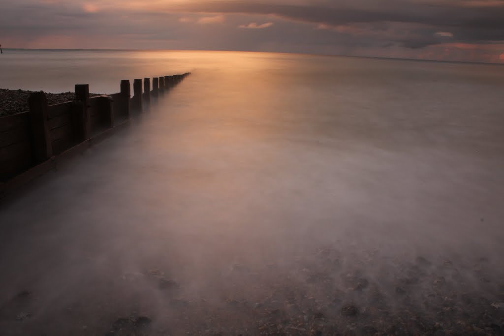 Cromer Beach at Sunset by waterfia