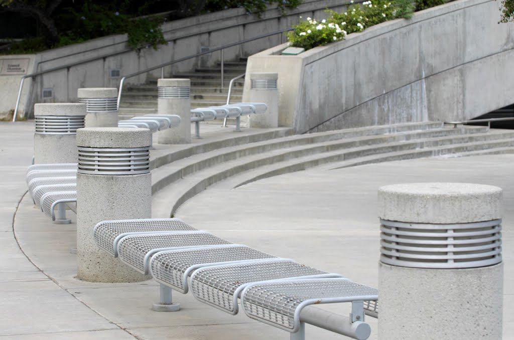 Benches infront of the City Hall, 10/2011 by David Husted