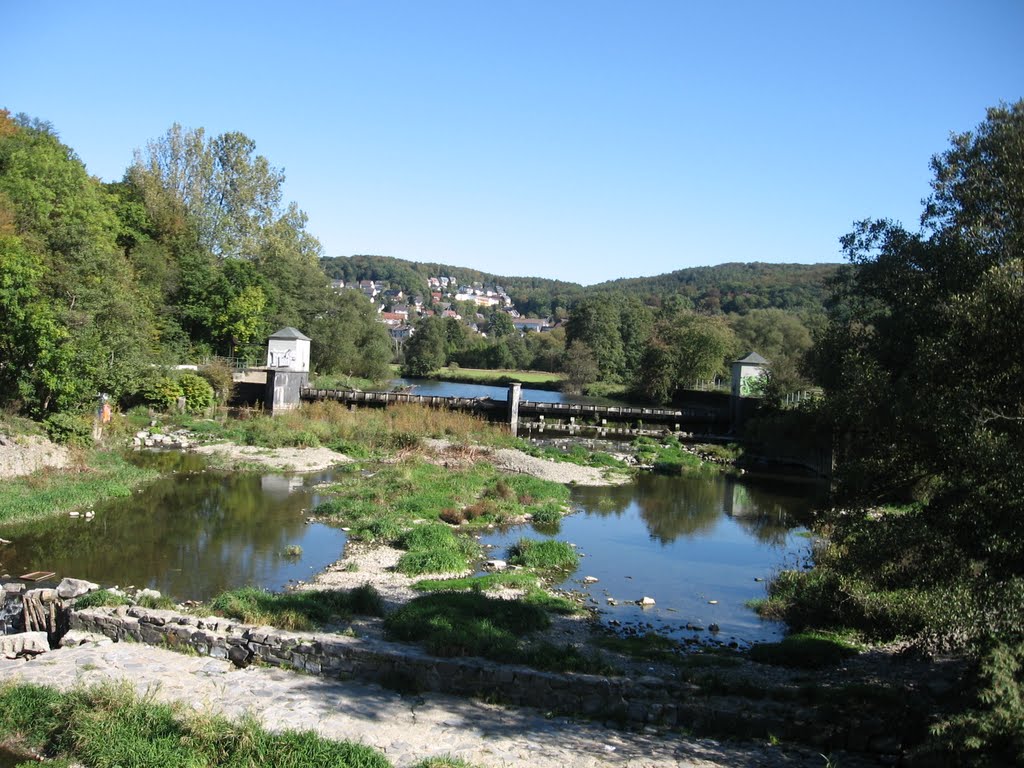 Die Ruhr in Arnsberg , am Wehr...Sauerland by eichhörnchen