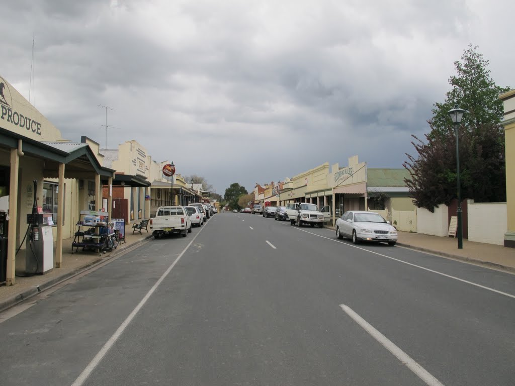 Main street - looking east by P. Feikema