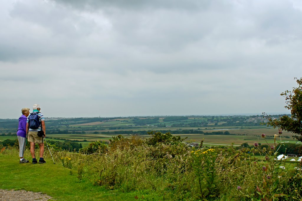 Taking in the view from Culver Down, I.O.W. by Chuckels