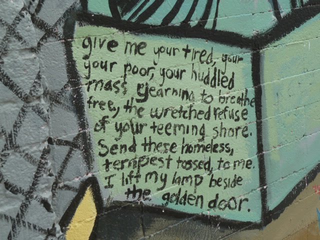 Phoenix, AZ, USA: Statue of Liberty Poem, Mural, 2011 by Chris English