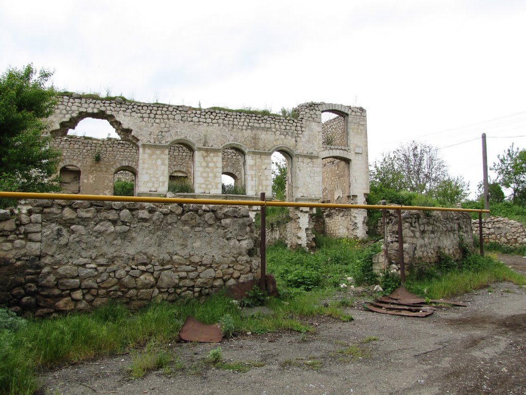 Republic of Mountainous Karabakh, Shushi, armenian house destroyed by azerbajan barbarians during the war by Arthur Igityan