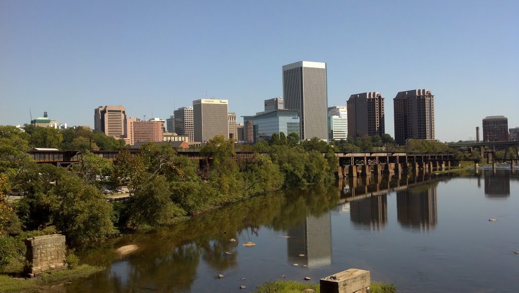 Richmond from Bell Isle Pedestrian Bridge by Shawn Dreelin