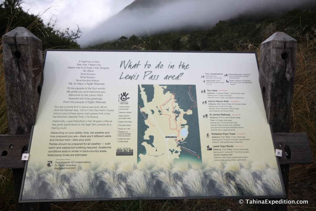 Sign at Lewis Pass by Frank Taylor