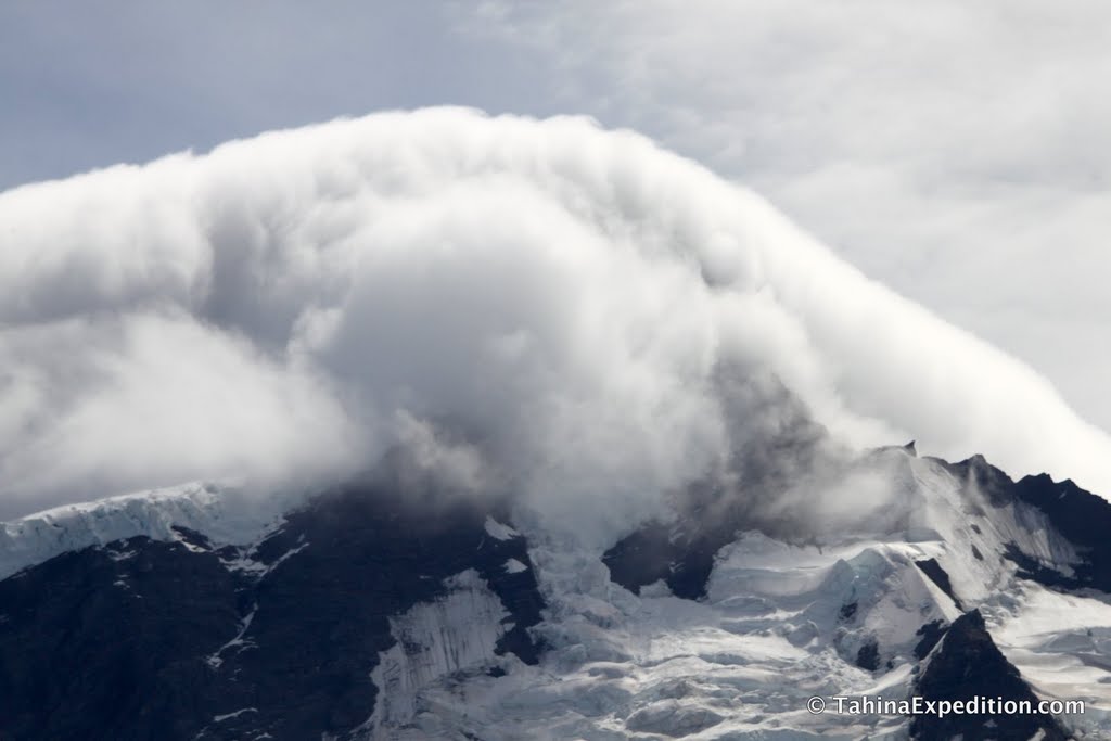 Close-up of cloud over peak of Mt. Sefton by Frank Taylor