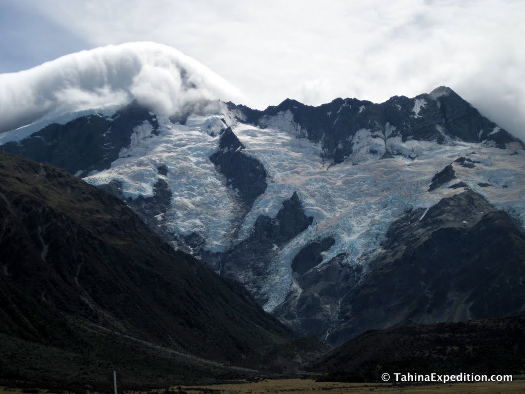 Mt Sefton (l) covered by marshmellow blanket by Frank Taylor