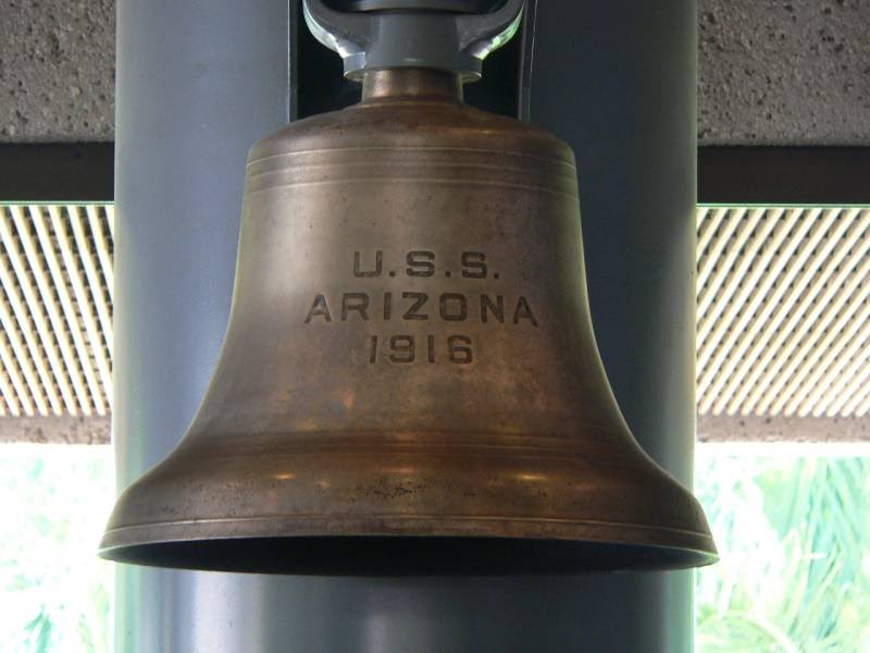 Ship's Bell From The USS "Arizona", Pearl Harbour, Honolulu, Oahu, Hawaii - March 2006 by Mike S