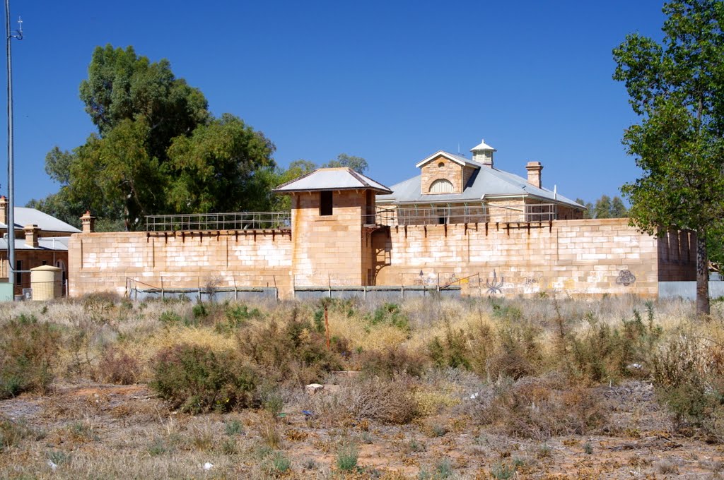 The rear of Wilcannia Gaol by snucklepuff