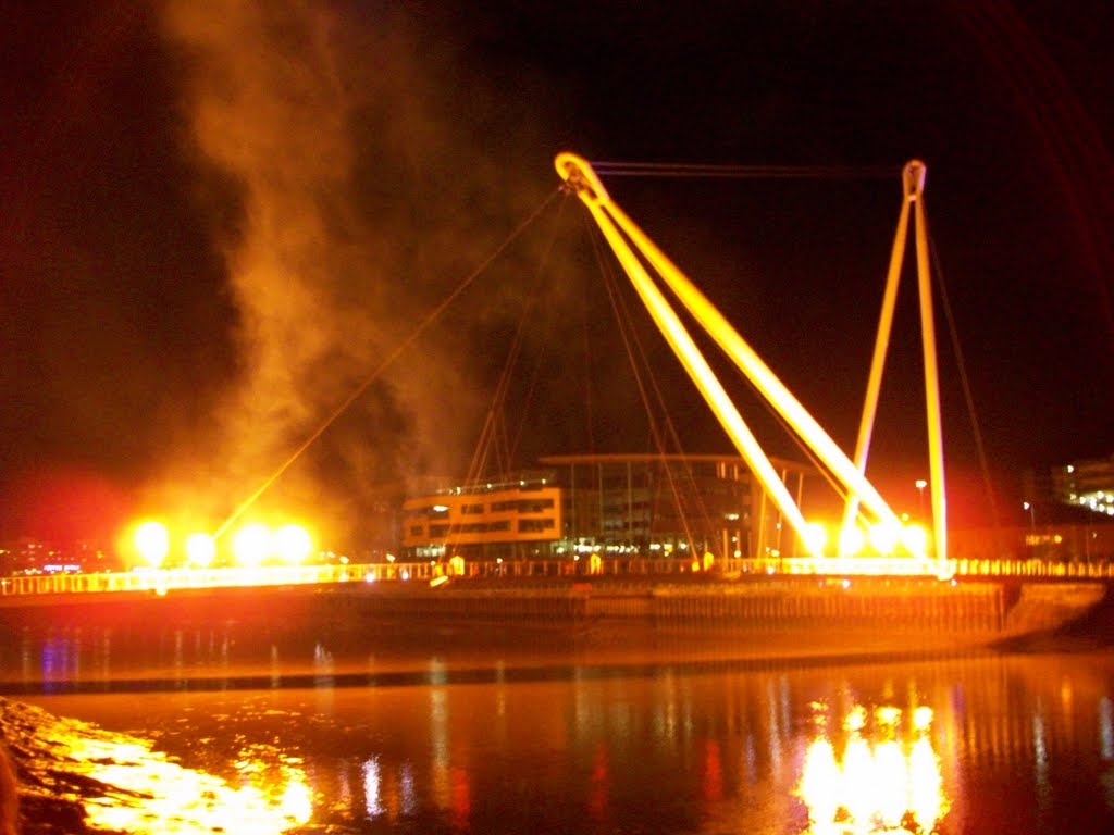 Newport footbridge during Big Splash 2011 by chris_mitchell