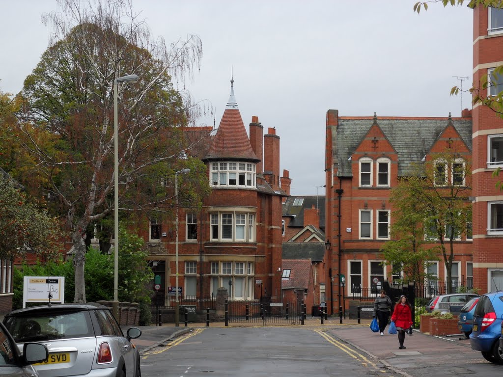 Long view down Salisbury St., to Upper New Walks, fine buildings. by Bobsky.