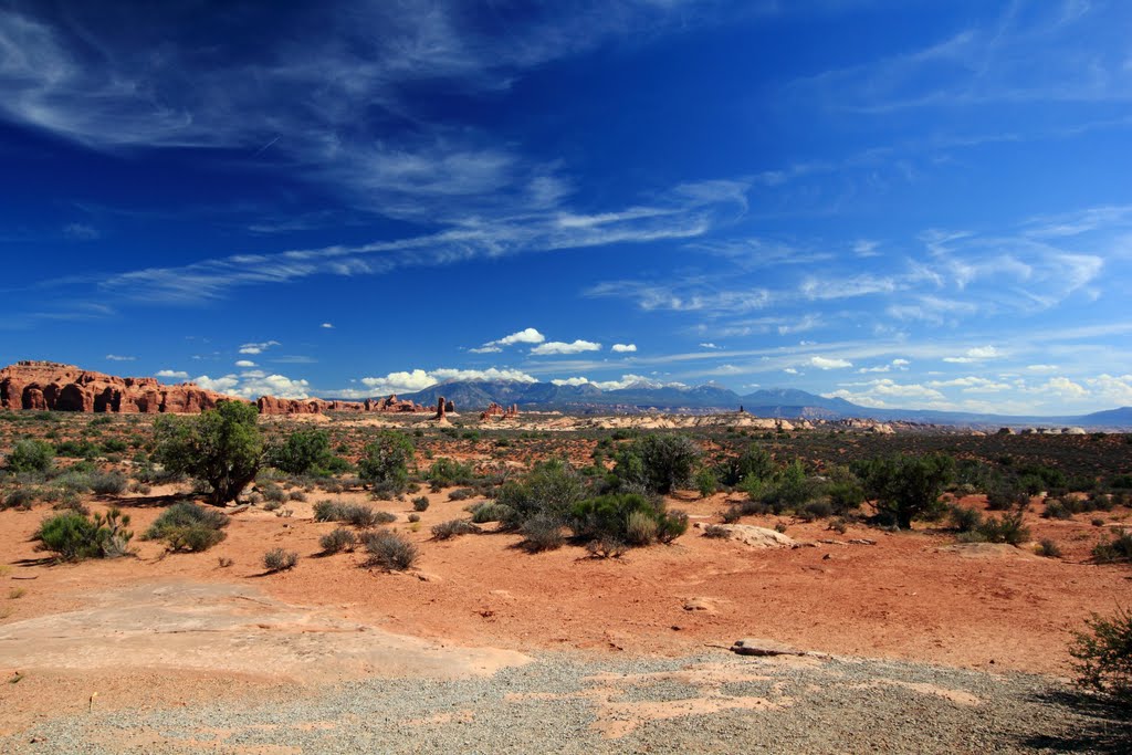 Arches Nationalpark & La Sal Mountains by larapinta