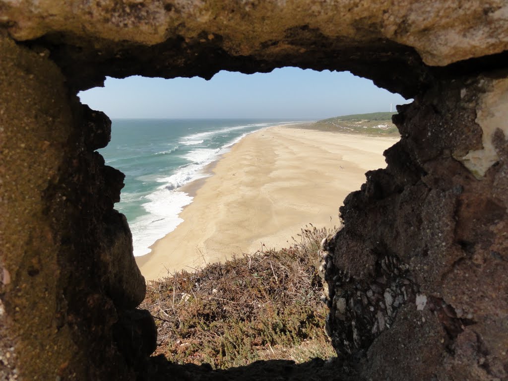 Nazaré - praia do lado direito do promontório by Luis Bondoso