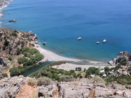 Flussmündung ins Mittelmeer, Kreta 2006 by Martin Koschel